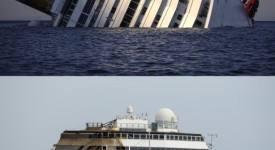 costa concordia foto raddrizzamento